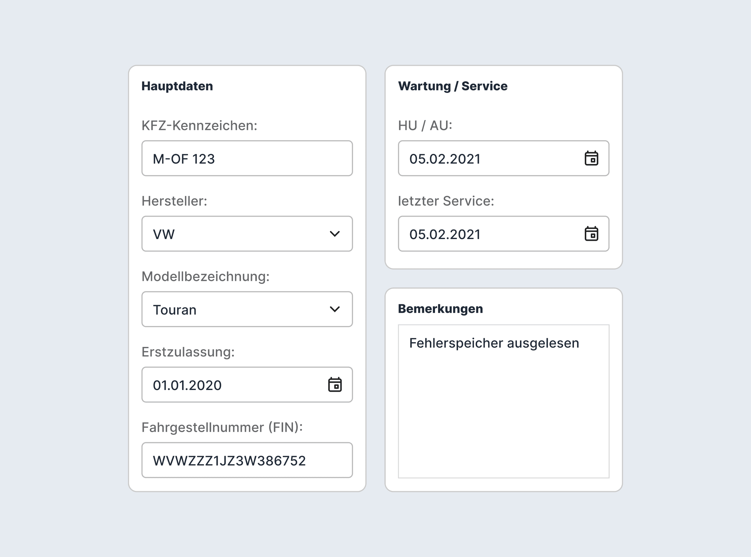 KfZ Werkstätten und Handel Illustration